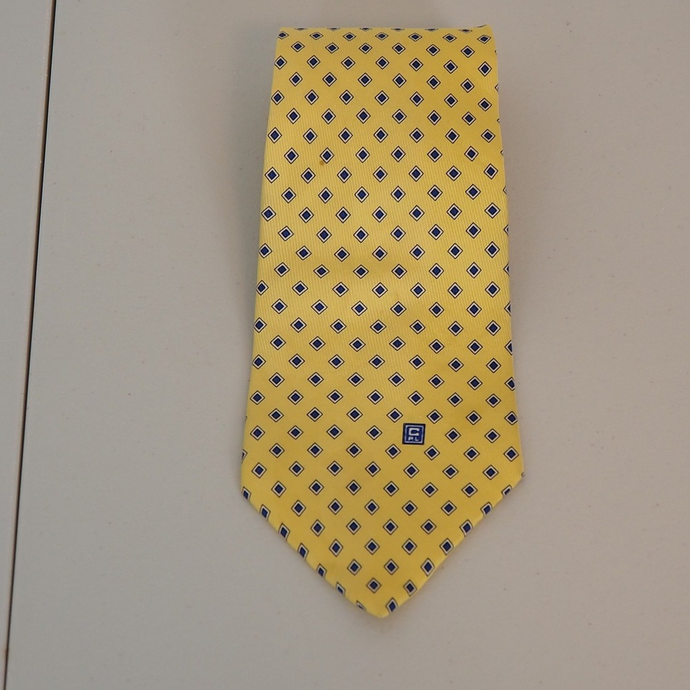 Chaps Ralph Lauren Necktie Mens 100% Silk Tie Geometric Business Classic Logo